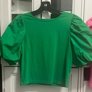a new day Green Puff Sleeve Top